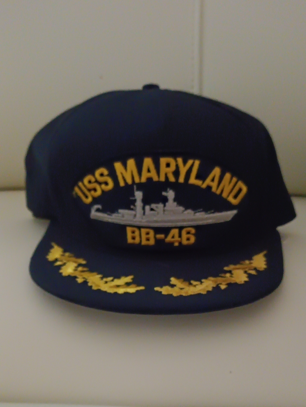 USS Maryland BB-46 Navy Baseball Cap in Navy